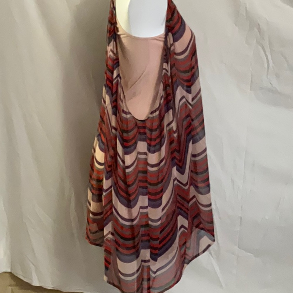 Free People Short Casual Dress Sz S Boho asymmetrical Hemline Aztec RN66170 - Picture 5 of 10